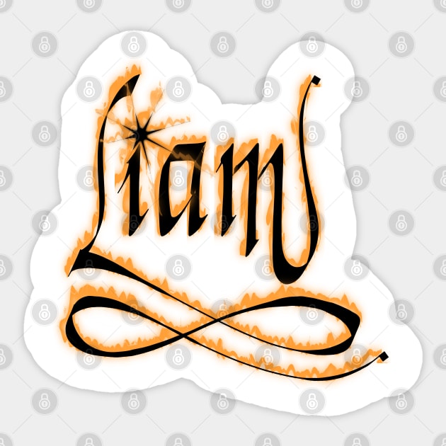 Liam - male name Sticker by AhMath